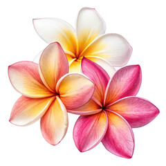 Fototapeta premium Tropical flowers frangipani plumeria png plumeria flowers png tropical bloom png frangipani png exotic flowers png transparent background image