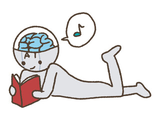 本で学習するAIロボット