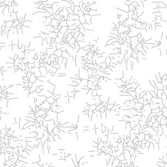 seamless gentle vector paisley print with ethnic paisley and flowers pattern, allover composition. Detailed beautiful paisleys with floral motives in black and white.