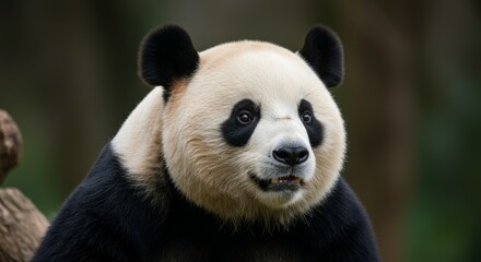 Obraz premium Close-up portrait of a giant panda
