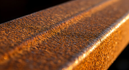 Fototapeta premium Abstract Oxidized Metal Surface With Sparkling Light Texture Close Up