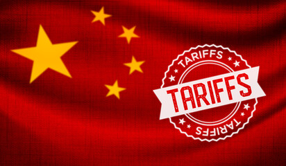 China trade tariffs policy concept background