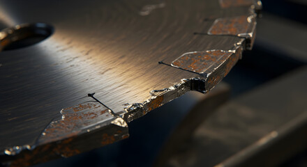 Worn Cutting Wheel Depicting Material Fatigue And Industrial Tooling Challenges