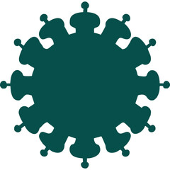 Fototapeta premium Silhouette Virus Shape