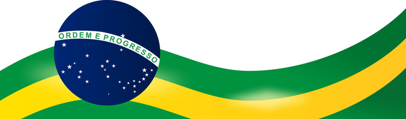 Brazil Flag Corner Border Illustration