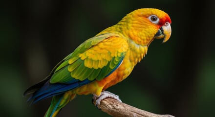 Parrot Detail Close-up on Branch