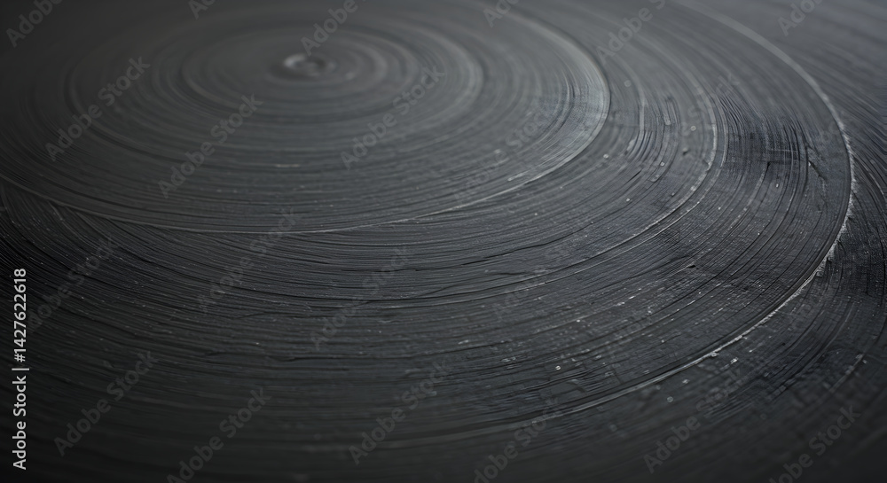 Poster dark circular texture background with concentric lines for creative projects