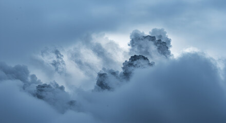 Mystical Cloudscape Revealing Tranquil Tones Within Atmospheric Weather System