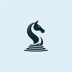 Chess horse logo