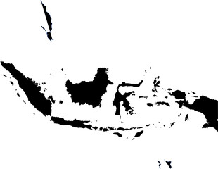 Indonesia Country Map And Flag Vector Art