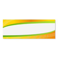 Abstract background green orange banner presentation elegant twibbon