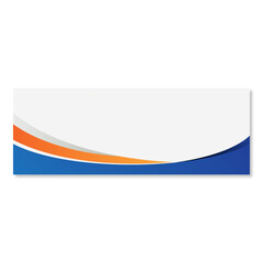 Abstract background blue orange banner presentation elegant half
