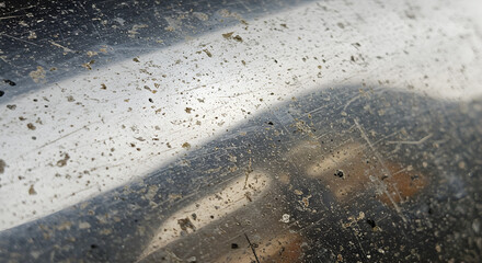 Obraz premium Abstract Detail Of Dirty And Scratched Metal Surface Showing Wear And Tear