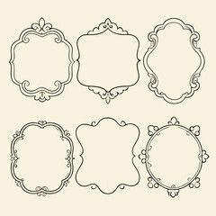 Obraz premium set of vector frames