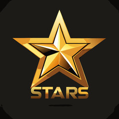 gold star on black