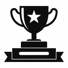 gold trophy cup isolated on black