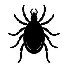 Obraz premium black silhouette of a American Dog Tick animal 