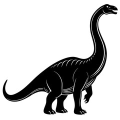 Fototapeta premium black silhouette of a Kangaroo animal 