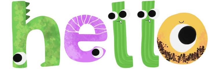  alphabet little monster concept a to z © พรไพลิน ตันเจริญ