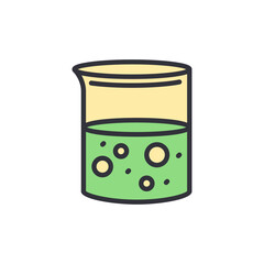 Poison jar colored icons, minimalist vector illustration ,simple transparent graphic element .Isolated on white background