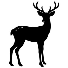 Obraz premium black silhouette of a Deer animal 