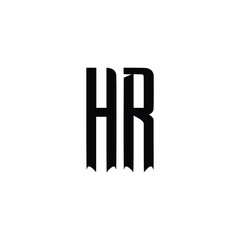 HR monogram logo design letter text name symbol monochrome logotype alphabet character simple logo