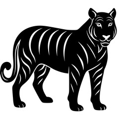 Obraz premium black silhouette of a Tiger animal 