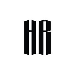 HR monogram logo design letter text name symbol monochrome logotype alphabet character simple logo
