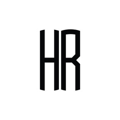 HR monogram logo design letter text name symbol monochrome logotype alphabet character simple logo