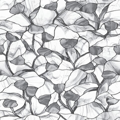seamless gentle vector paisley print with ethnic paisley and flowers pattern, allover composition. Detailed beautiful paisleys with floral motives in black and white.
