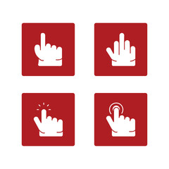Obraz premium Cursors icons click set. Cursors icon click, Clicking cursor, pointing click icon vector illustration