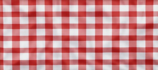 Red and white checkered fabric