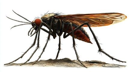photo realistic of a mosquito. mosquito. insects. animal