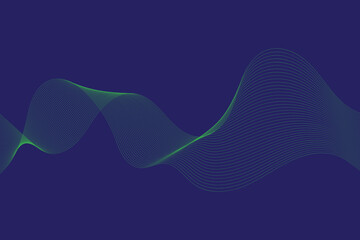 Abstract business blue and yellow wave line on transparent background, Abstract wave line for banner, template, wallpaper background with wave design. Vector illustration