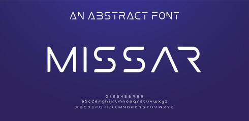 Creative modern technology alphabet fonts. Abstract typography urban sport, techno , fashion, digital, future creative logo font. vector illustration