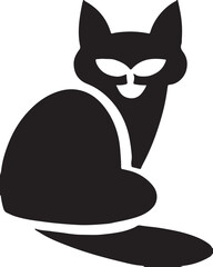 Cat   simple icon. Vector ICON all icon Viktor