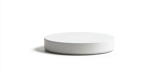 White Round Platform on White Background