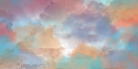 Abstract colorful watercolor background. Abstract bright hand painted watercolor background with light colors. Colorful and beautiful abstract painting illustration background. Gentle Watercolor Paste