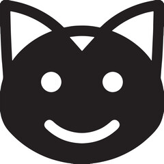 Cat   simple icon. Vector ICON all icon Viktor