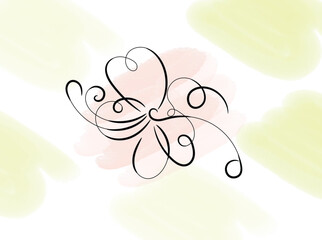 Obraz premium Elegant Flourish Design with Watercolor Background for Branding