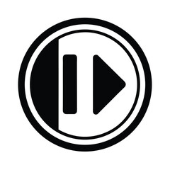 pause media stencil icon silhouette vector illustration