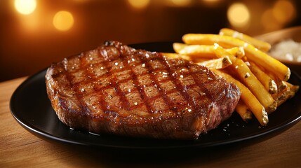 sandwich with sliced prime rib and fries. sandwich. rib. steak. fries. food