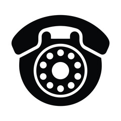 telephone dial stencil icon silhouette vector illustration