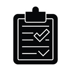 task check stencil icon silhouette vector illustration