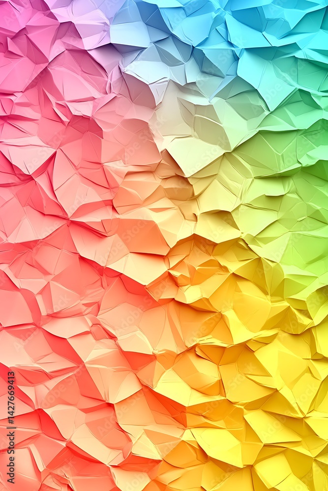 Poster vivid spectrum of crumpled surface creates dynamic visual texture design