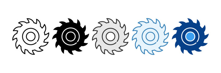 Saw Blade  Icon Element For Design