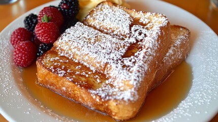 Food photography of delicious French toast. french toast. food. fresh berries