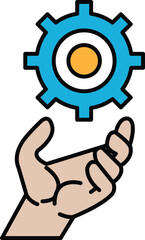 A hand is holding a gear, symbolizing the importance of gears in machinery