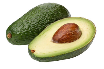 avocado isolated on white