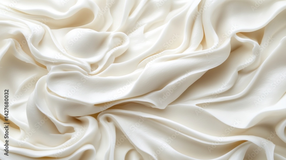 Poster a captivating dance of flowing white fabric creating a visually enticing and incredibly smooth surfa